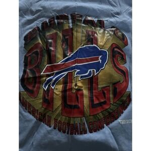Vintage Trench Brand Buffalo Bills 90s T-Shirt‎ Mens Large Blue comfort colors